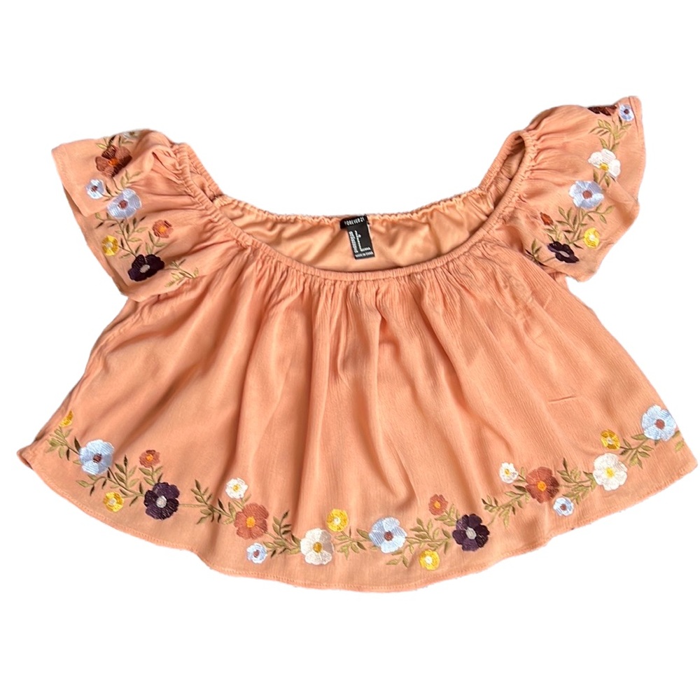 Forever 21 Off-the-Shoulder Crop Top